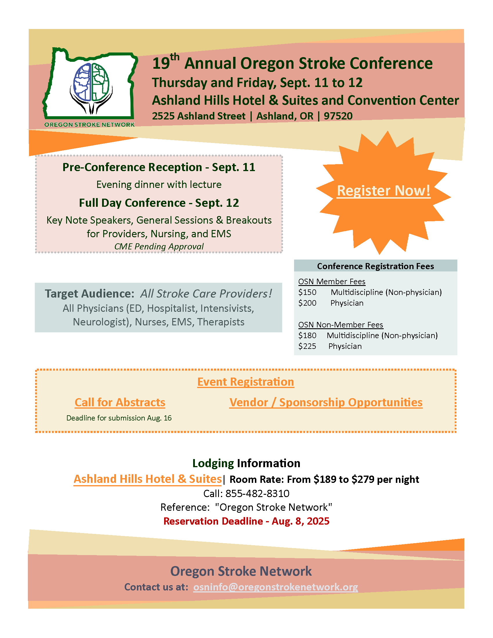 2025 Oregon Stroke Conference Flyer