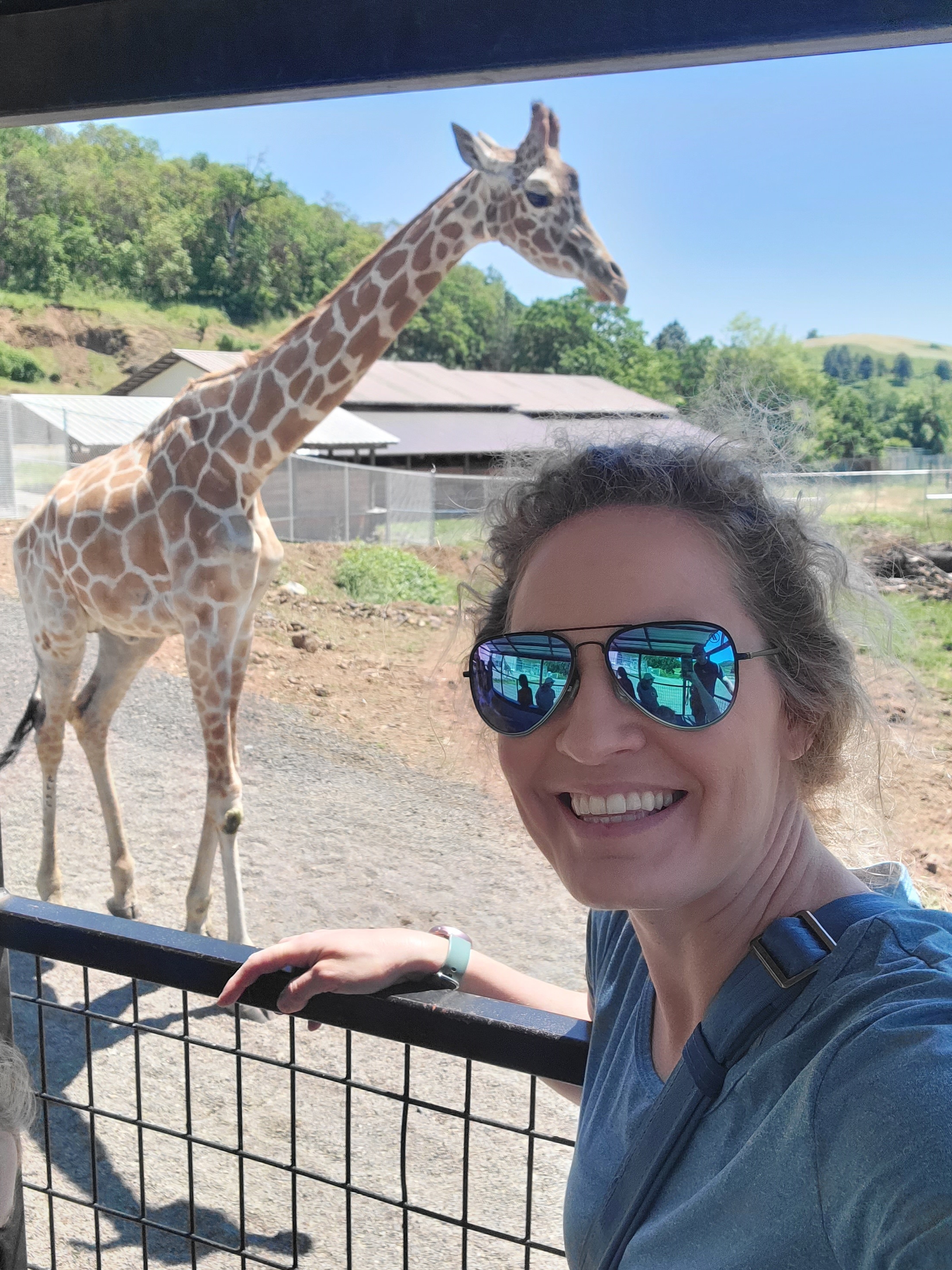 DrWebberatWildlifeSafariwithagiraffe