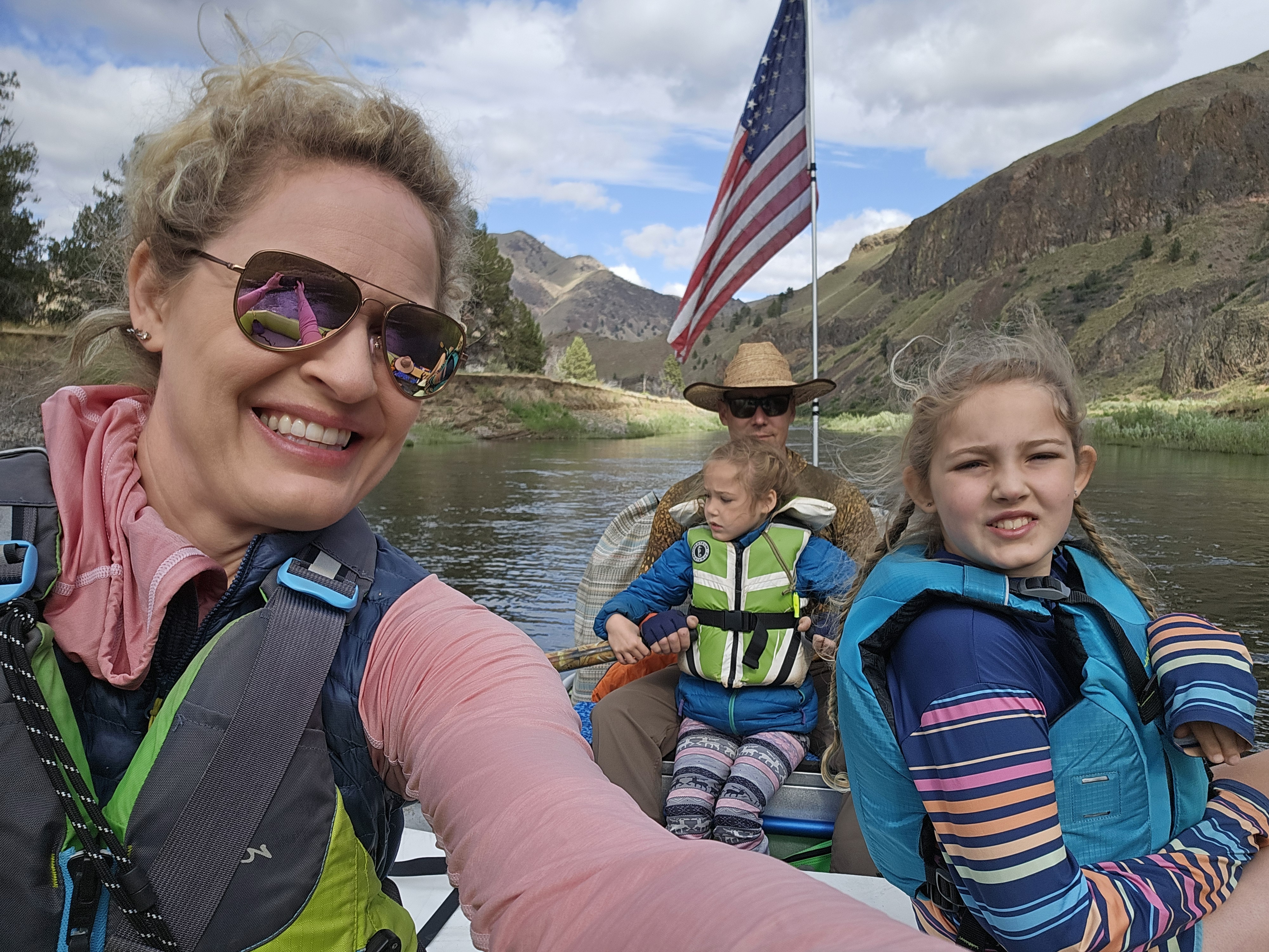 SarahWebberMDinarowboatontheriverwithherfamily