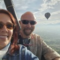 DebraandDrColladaonahotairballoonridethroughtheclouds