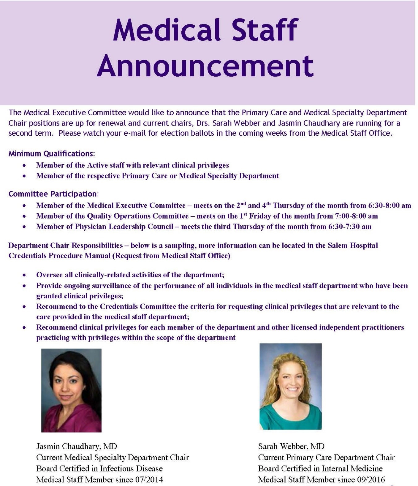 Medical staff speciality chairs