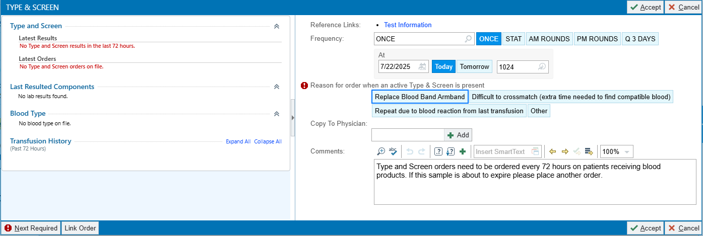 new order format type and change