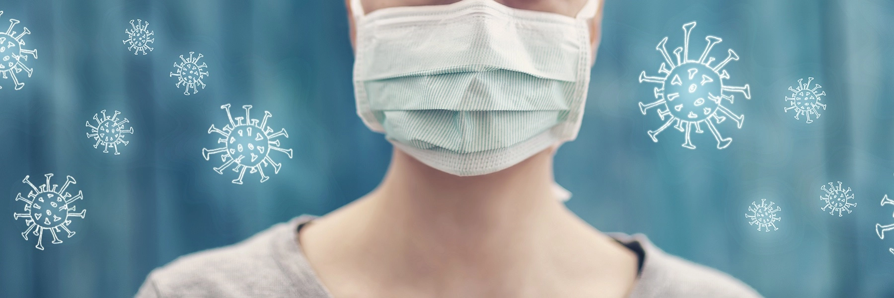 Anillustrationofawomanwearingasurgicalmask