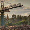 LogloadercraneatlumberyardinLyonsOregon