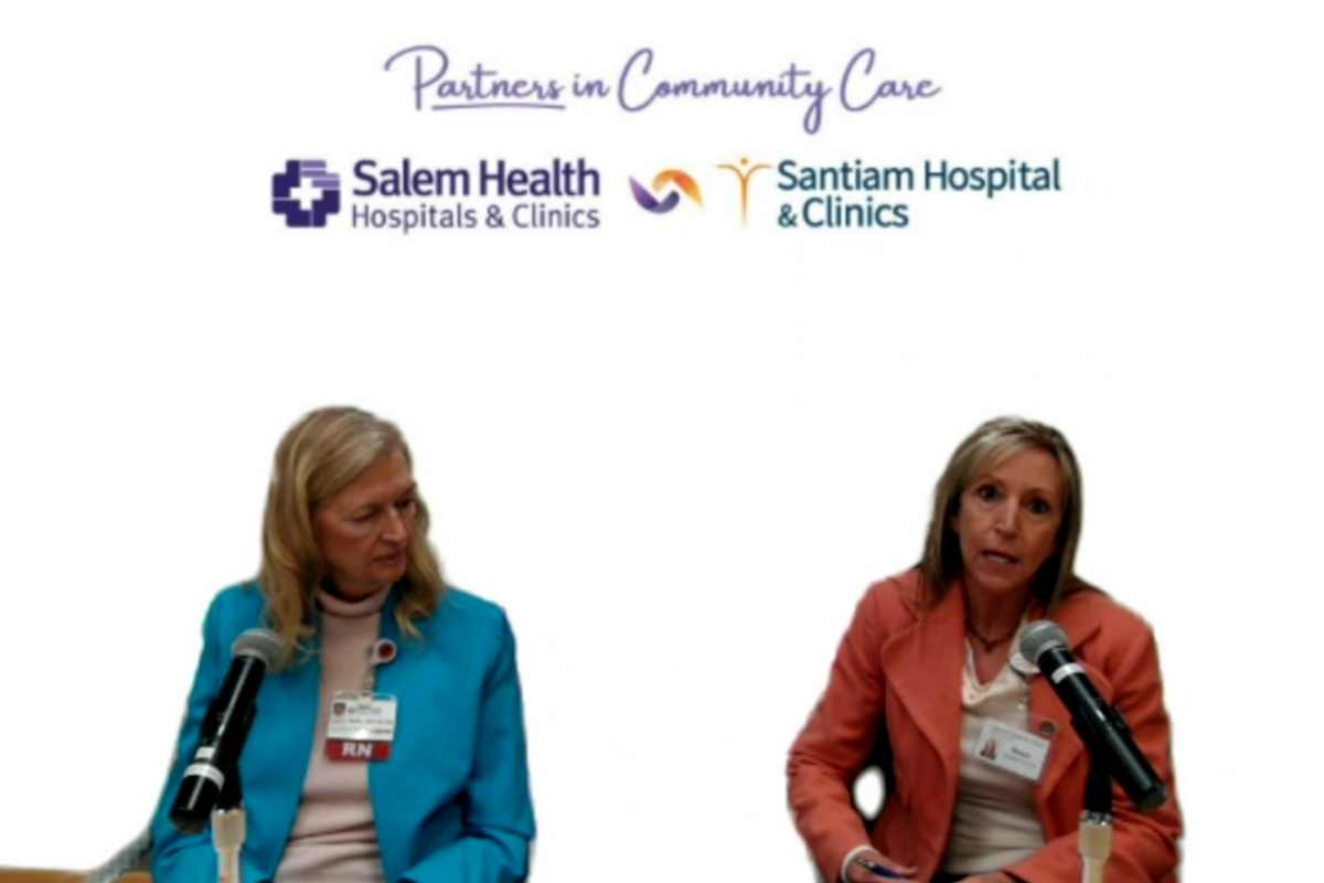 CherylandMaggiespeakingattheVirtualTownHallApril21