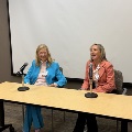 Cheryl and Maggie speaking at the Virtual Town Hall April 21