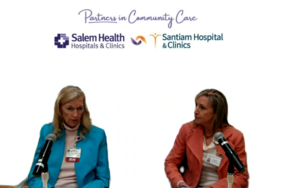 CherylandMaggiespeakingattheVirtualTownHallApril21