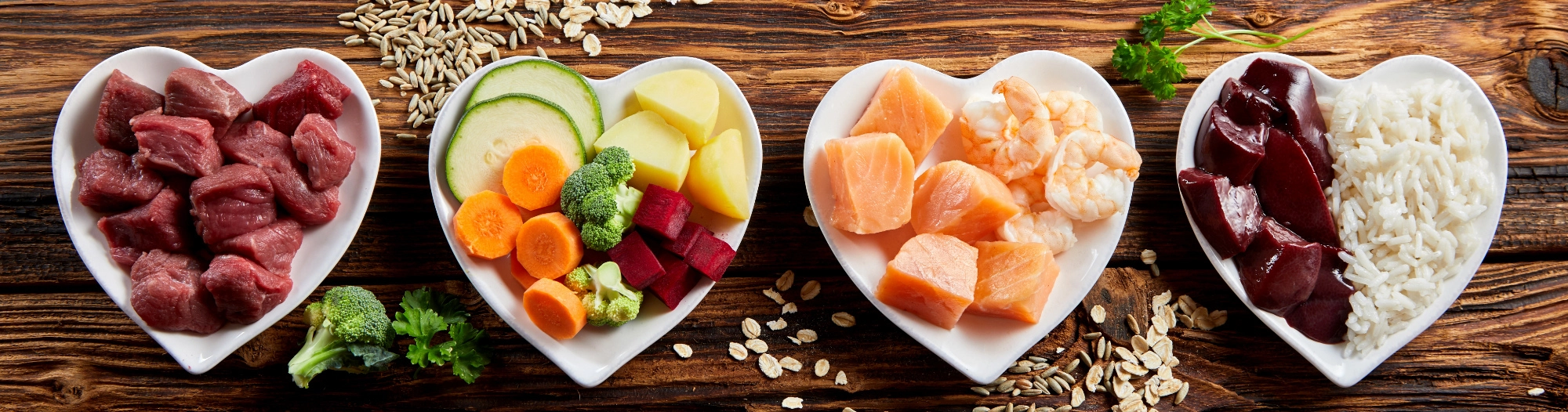 Healthyfoodonfourheart-shapedplates