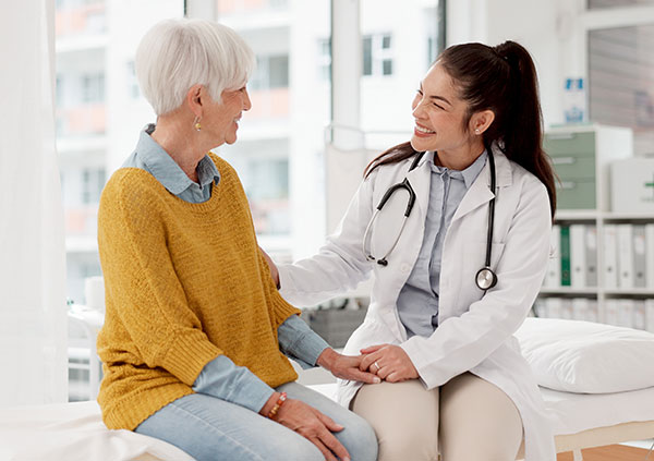 Patient with caring provider