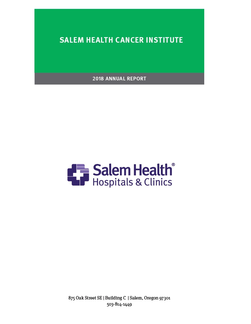 SalemHealthCancerInstitute2018annualreportcover