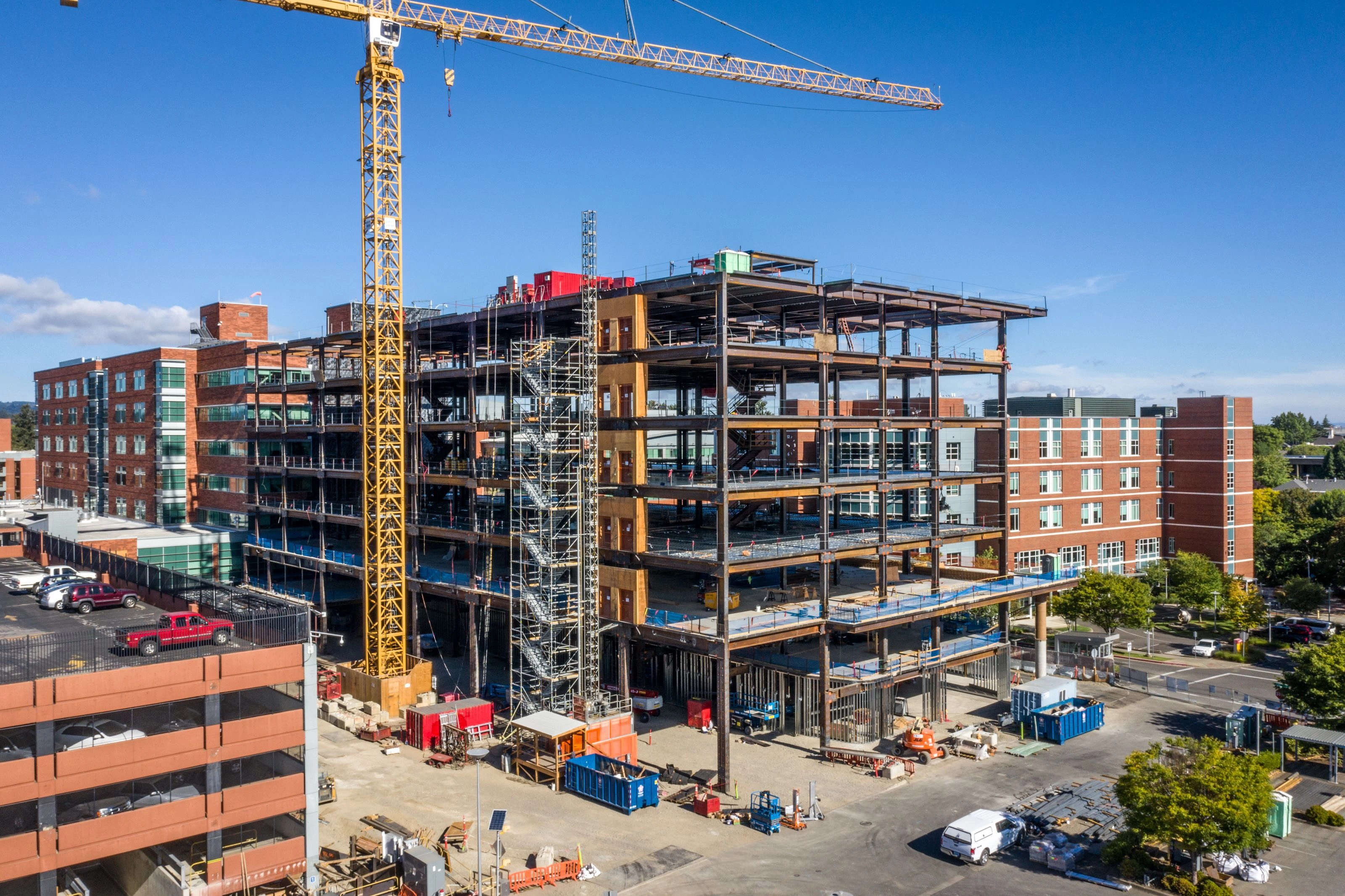 ThesteelframeworkoftheBuildingAexpansion