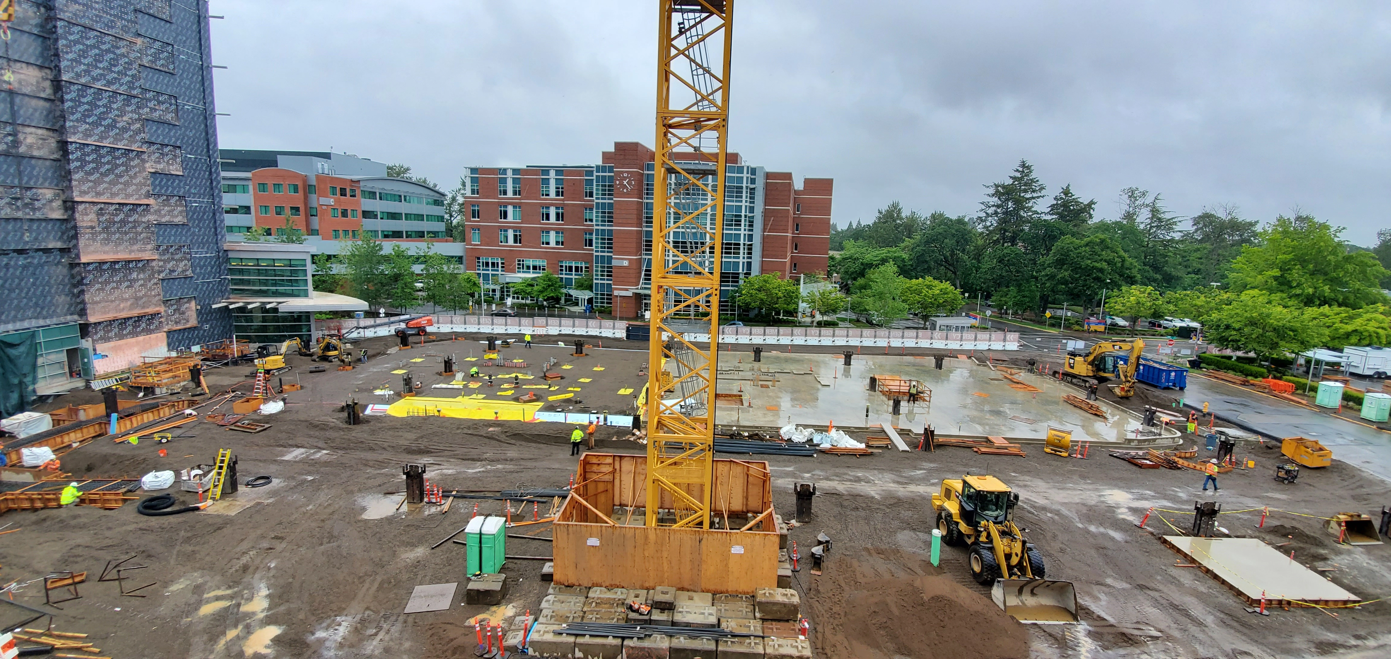 Theconstructionsiteaftermostofthegoundworkwascomplete