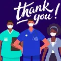 CartoonimageofhealthcareworkerssayingThankYou