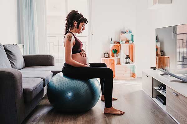 Pregnant woman relaxing