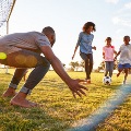 Familyplayingsoccer
