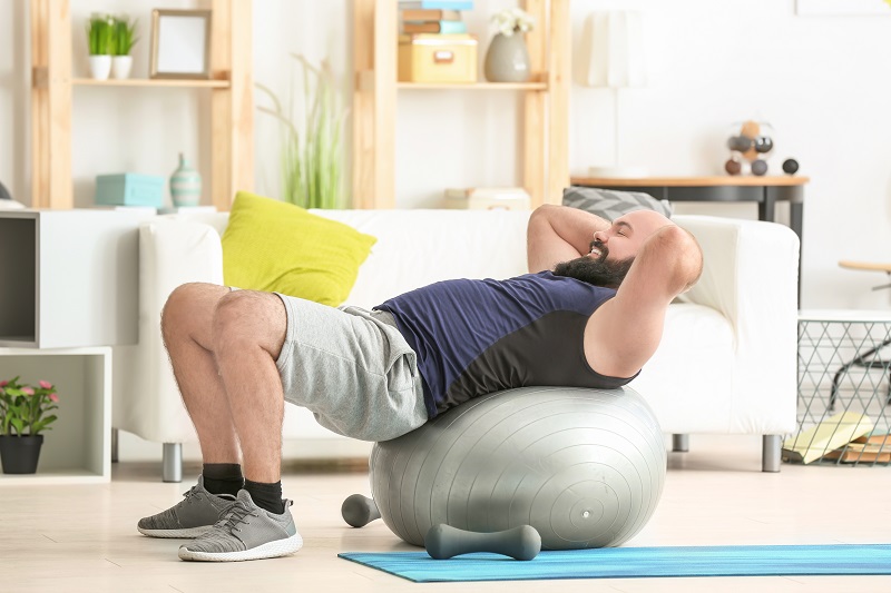 Man working out abs