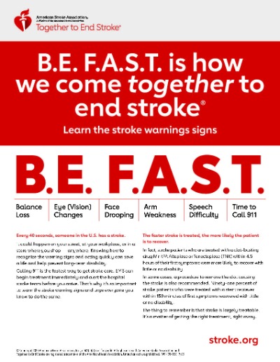 Know the signs of a stroke