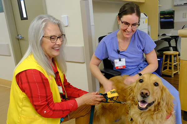 Pet visits make everyone smile