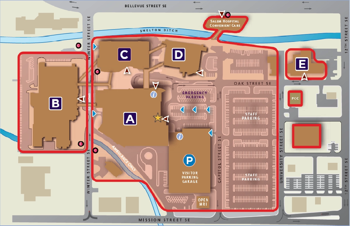 AnoverheadmapoftheSalemHospitalcampusinSalemOregon
